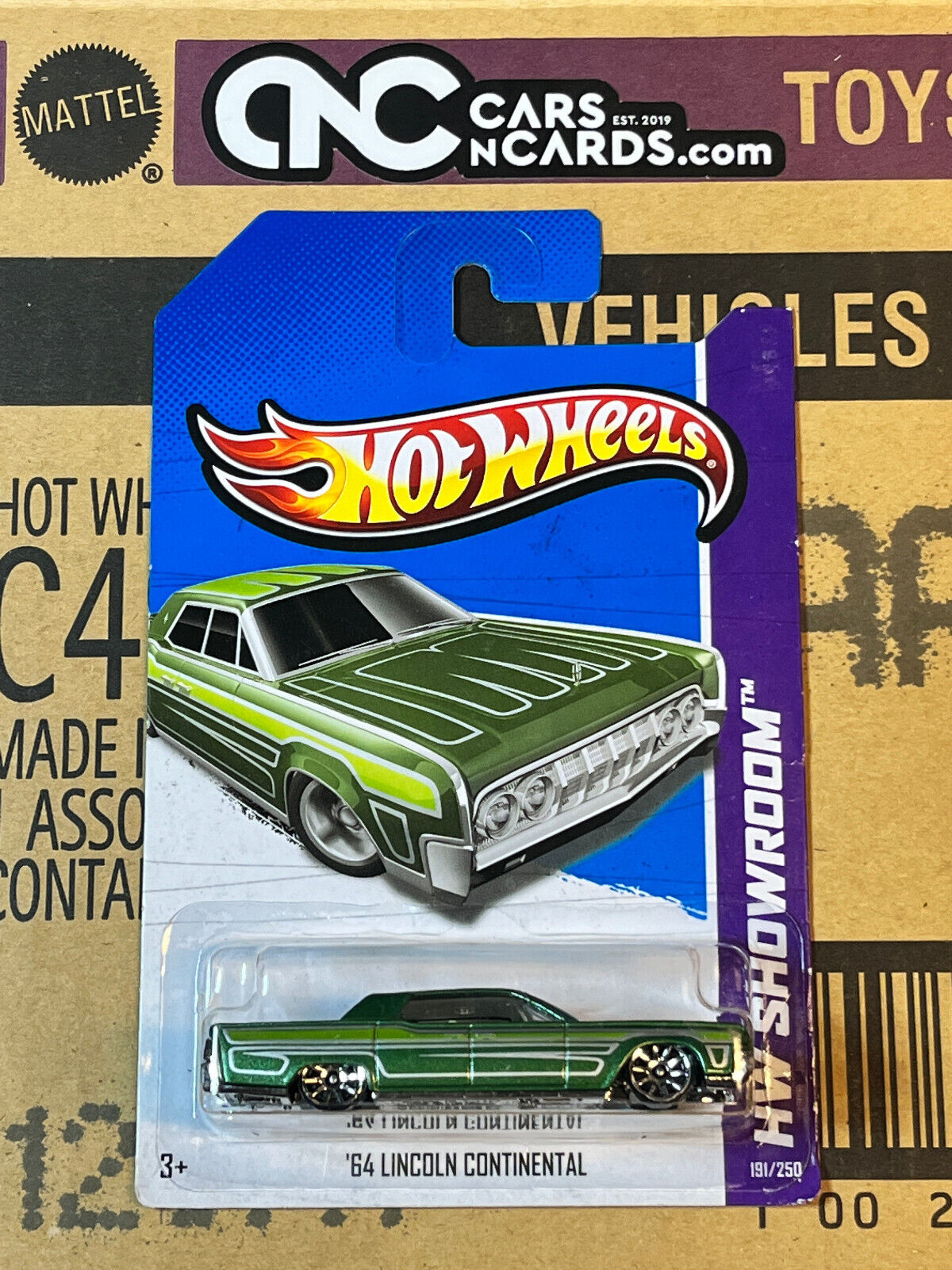 2013 Hot Wheels HW Showroom 64 Lincoln Continental Green NIP Cars N Cards