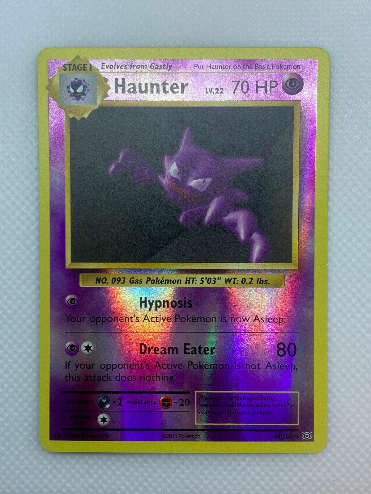 Pokémon XY Evolutions Haunter Uncommon REVERSE HOLO #48/108 NM