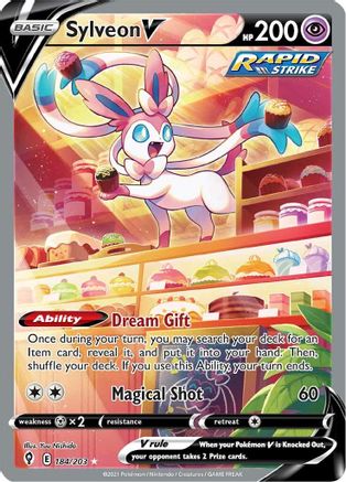 Sylveon V (Alternate Full Art) 184/203 - SWSH07 Evolving Skies Holofoil