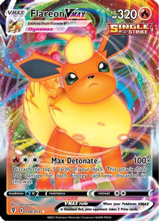 Flareon VMAX 18/203 - SWSH07 Evolving Skies Holofoil