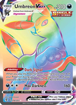 Umbreon VMAX (Secret) 214/203 - SWSH07 Evolving Skies Holofoil