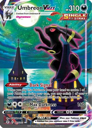 Umbreon VMAX (Alternate Art Secret) 215/203 - SWSH07 Evolving Skies Holofoil