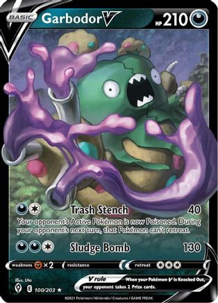 Garbodor V 100/203 - SWSH07 Evolving Skies Holofoil