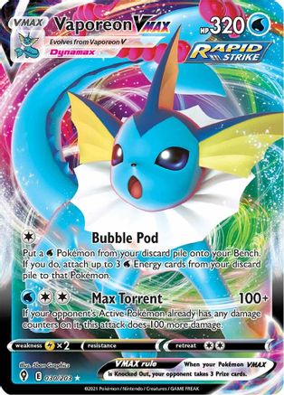 Vaporeon VMAX 30/203 - SWSH07 Evolving Skies Holofoil