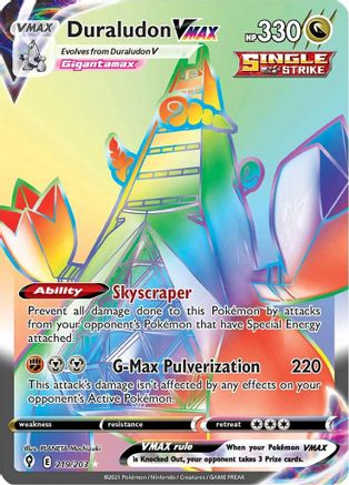 Duraludon VMAX (Secret) 219/203 - SWSH07 Evolving Skies Holofoil