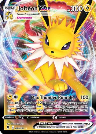 Jolteon VMAX 51/203 - SWSH07 Evolving Skies Holofoil