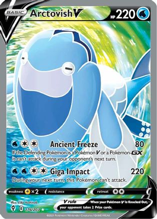 Arctovish V (Full Art) 176/203 - SWSH07 Evolving Skies Holofoil