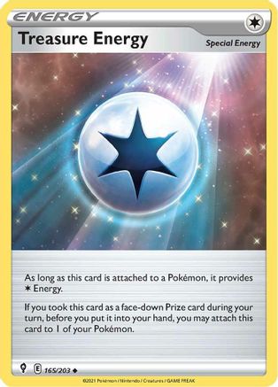 Treasure Energy 165/203 - SWSH07 Evolving Skies Reverse Holofoil