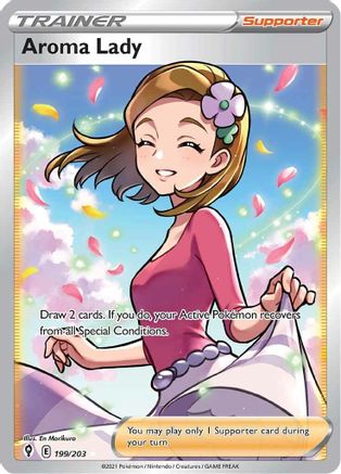 Aroma Lady (Full Art) 199/203 - SWSH07 Evolving Skies Holofoil