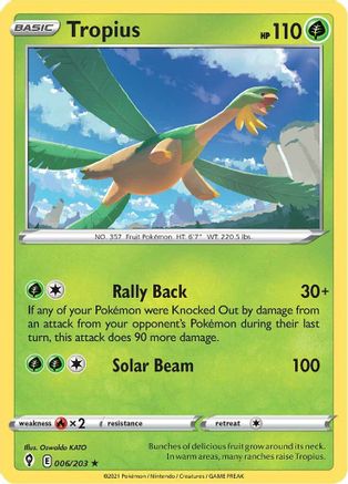 Tropius 6/203 - SWSH07 Evolving Skies