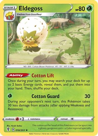 Eldegoss 16/203 - SWSH07 Evolving Skies Holofoil