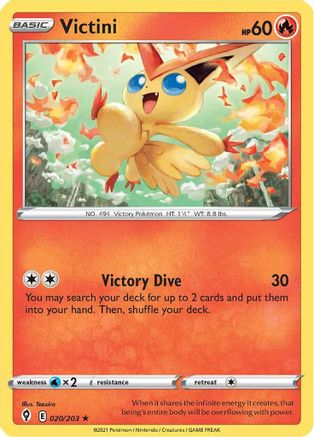 Victini 20/203 - SWSH07 Evolving Skies Holofoil