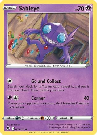 Sableye 67/203 - SWSH07 Evolving Skies