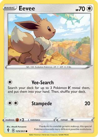 Eevee 125/203 - SWSH07 Evolving Skies Reverse Holofoil