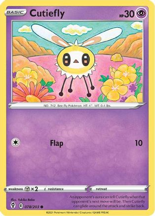 Cutiefly 78/203 - SWSH07 Evolving Skies