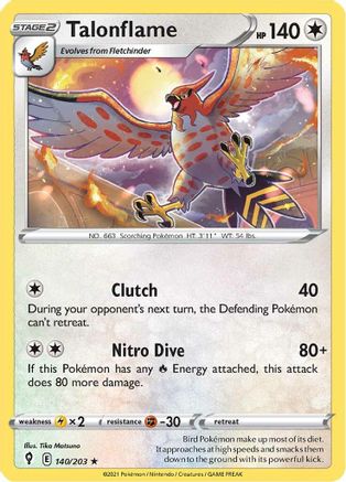 Talonflame 140/203 - SWSH07 Evolving Skies