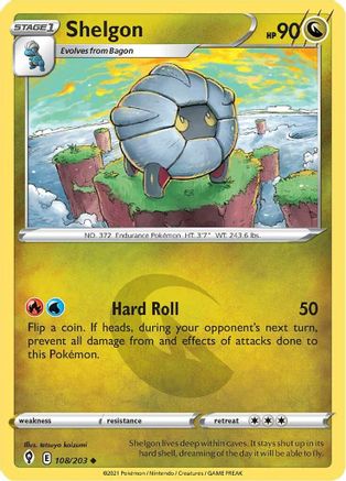 Shelgon 108/203 - SWSH07 Evolving Skies Reverse Holofoil