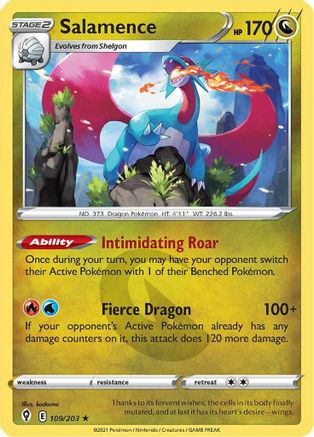 Salamence 109/203 - SWSH07 Evolving Skies Holofoil