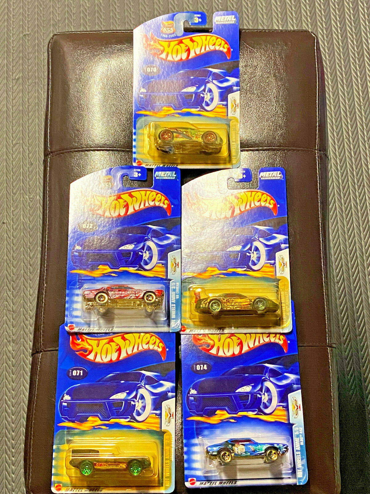 2003 Hot Wheels Hot Wheels Anime Full Set Lot of 5 Cars NIP