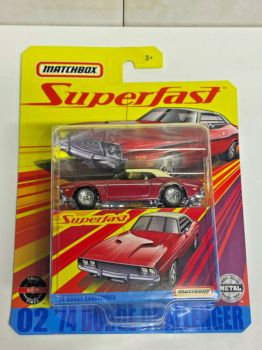 2020 Matchbox Superfast #02/05 '74 Dodge Challenger NIP