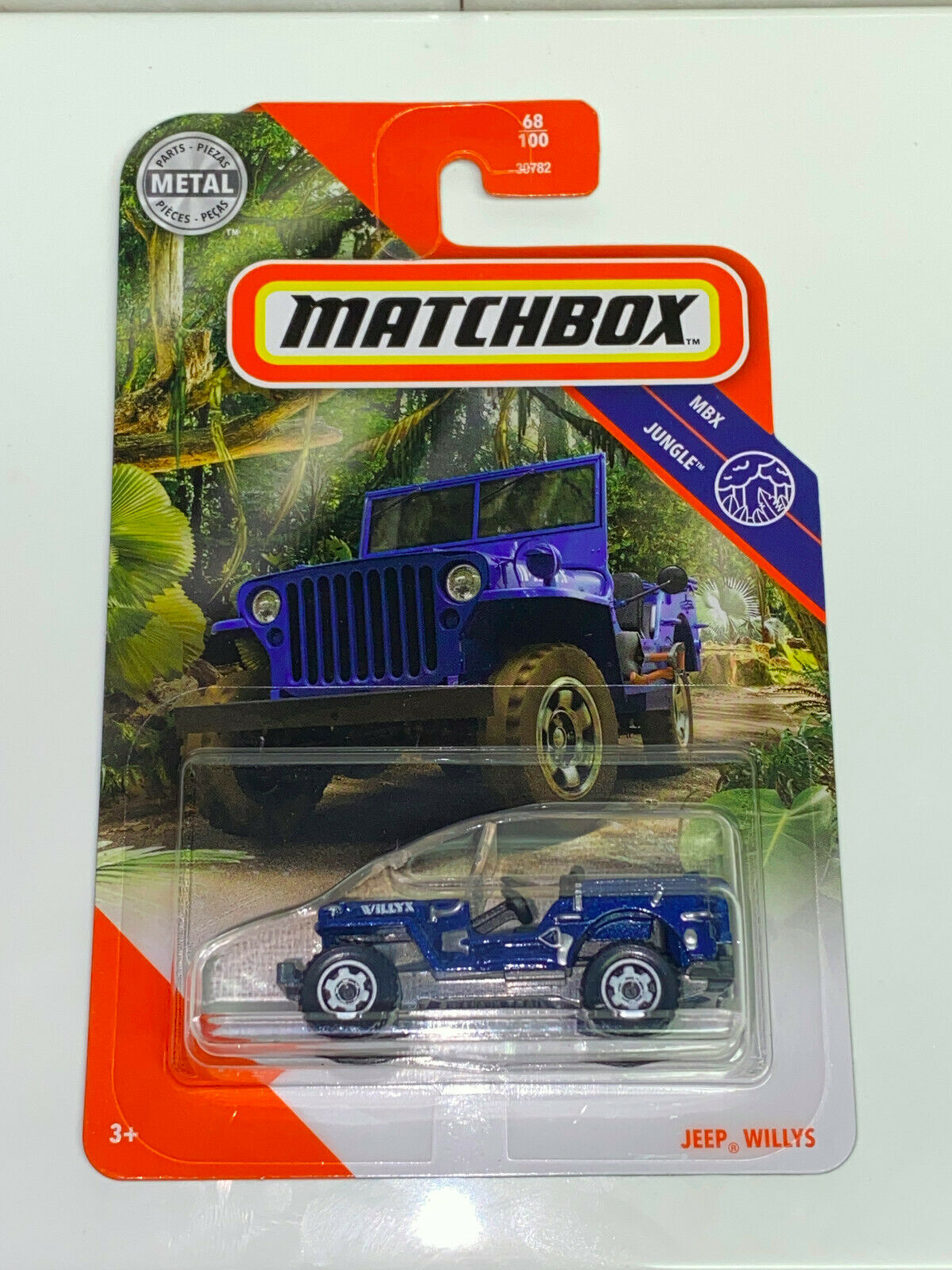 2020 Matchbox MBX Jungle #68/100 Jeep Willys Blue NIP