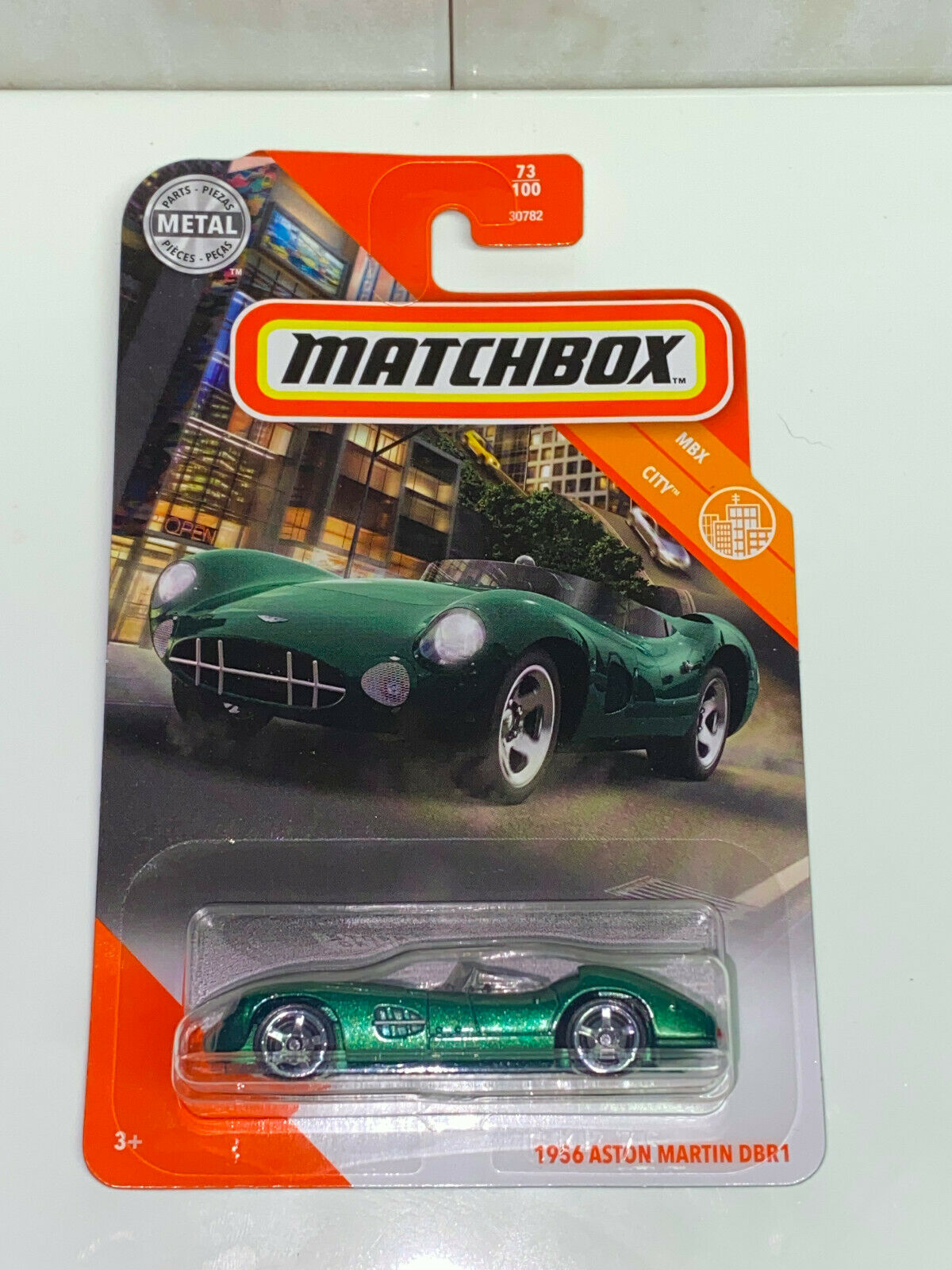 2020 Matchbox MBX City #73/100 1956 Aston Martin DBR1 Green NIP