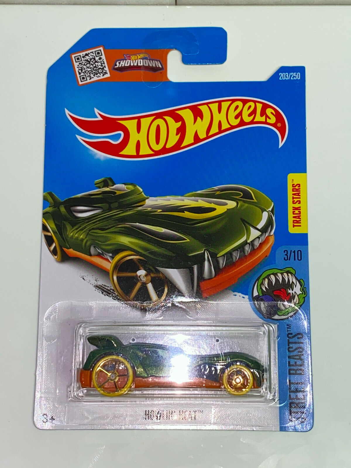 2016 Hot Wheels Treasure Hunts Street Beasts Howlin' Heat International Card NIP