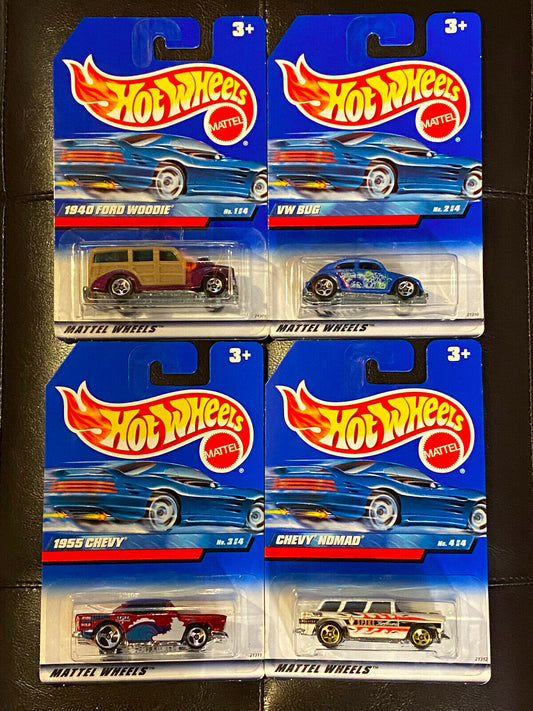 1999 Hot Wheels Surf 'N Fun Series Full Set 4 International Cards NIP VHTF