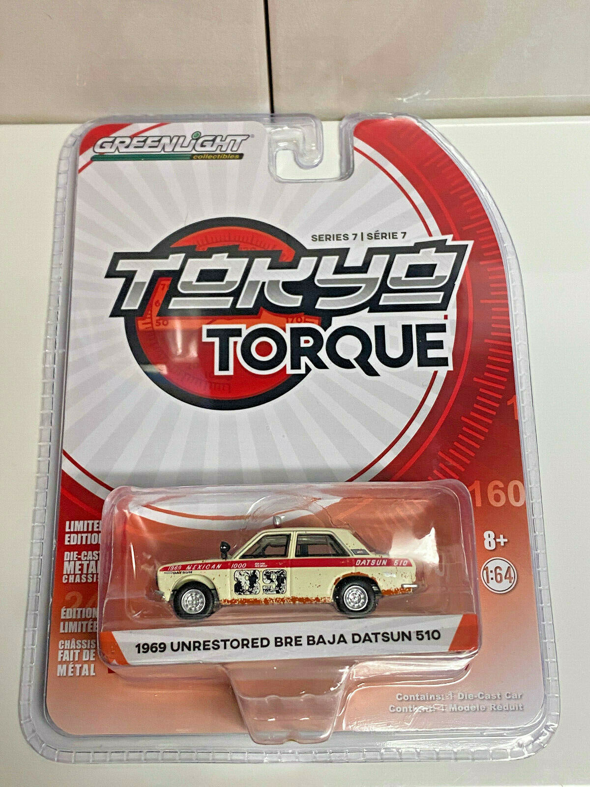 2019 Greenlight Toyko Torque Series 7 1969 Unrestored BRE Baja Datsun 510 NIP