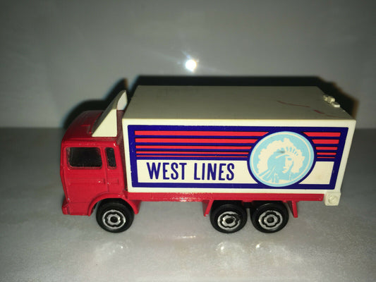 RARE VINTAGE Majorette 265 Renault J Container West Lines