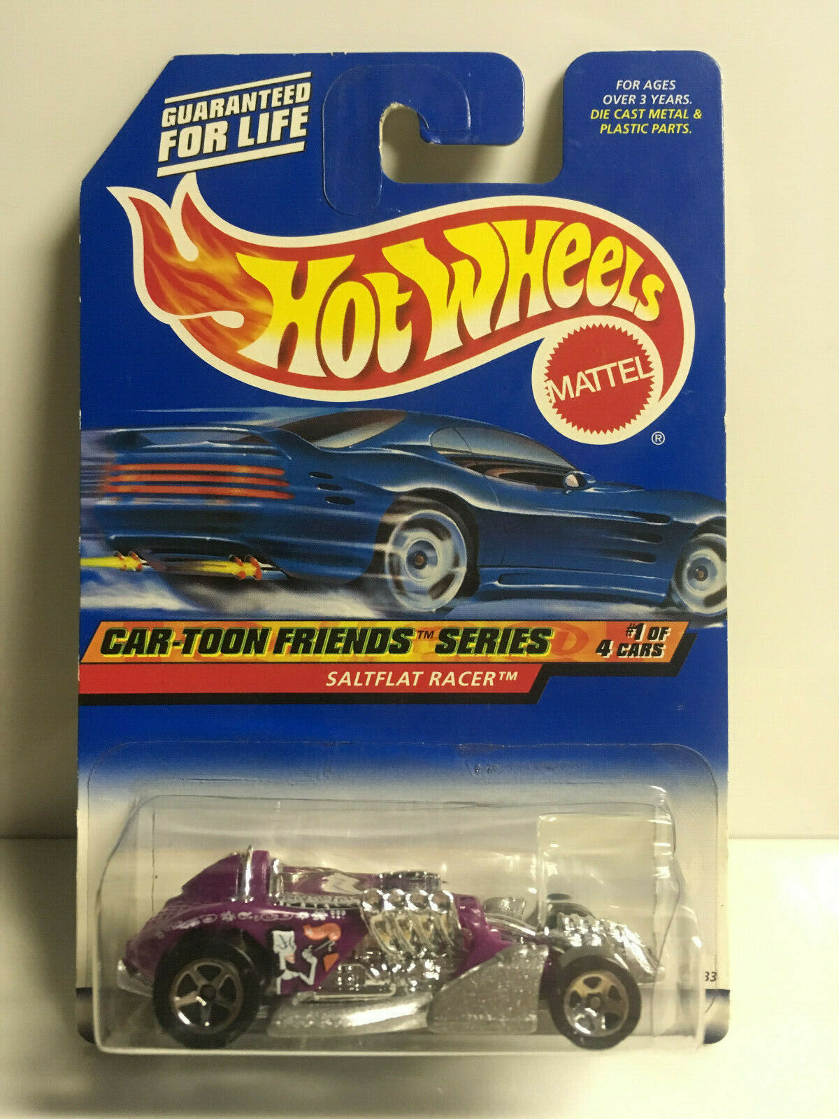 1999 Hot Wheels Car-Toon Friends #1/4 #985 Saltflat Racer NIP