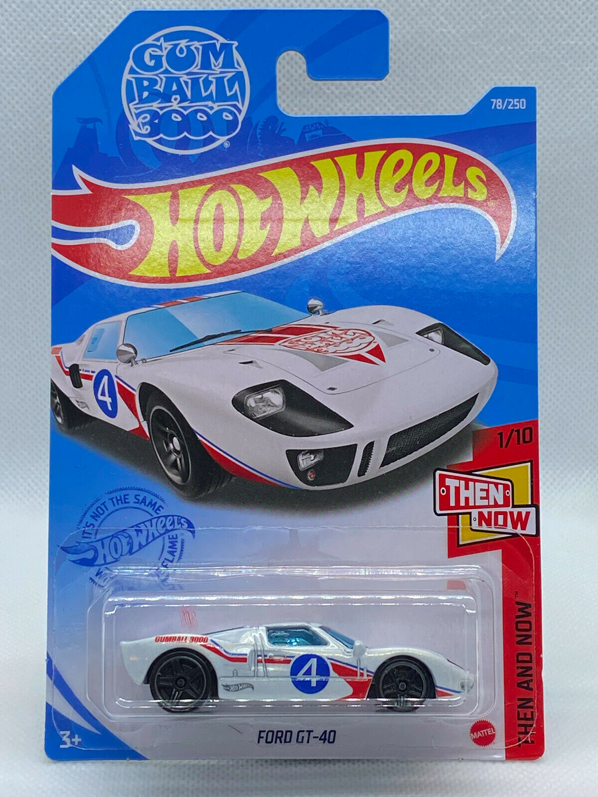 2021 Hot Wheels Then and Now #1/10 Ford GT-40 Gumball 3000 #78/250 NIP