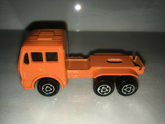 RARE VINTAGE Majorette Mercedes-Benz Garbage Truck Bright Orange