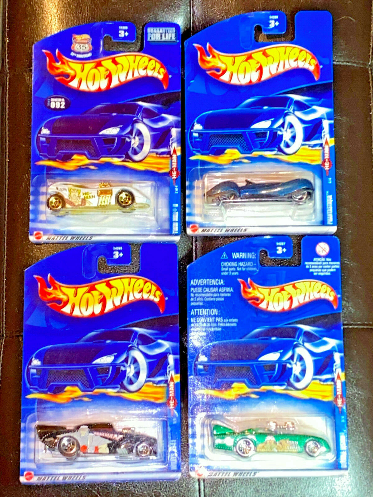 2002 Hot Wheels He-Man Series Full Set of 4 Collector #91,#92,#93,#94 NIP