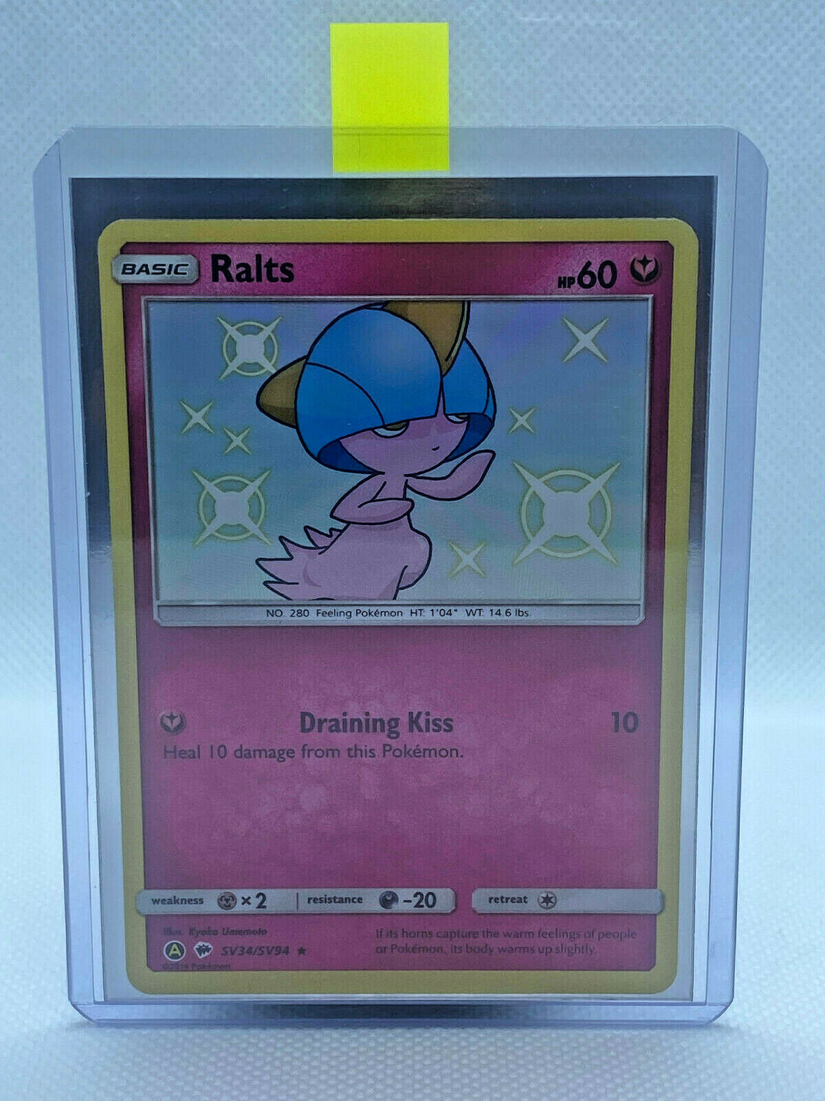 Pokémon Hidden Fates Shiny Vault SV#34/94 Ralts HOLO Secret Rare NM Fresh Pull