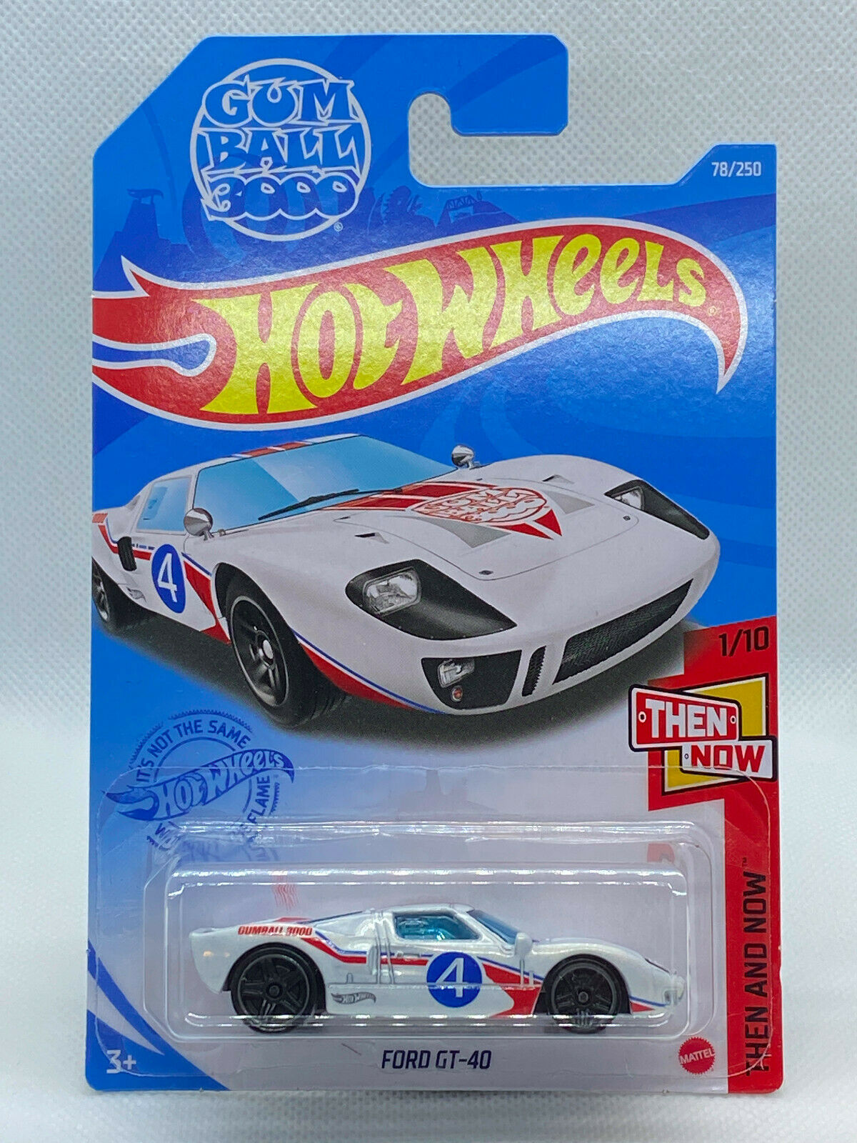 2021 Hot Wheels Then and Now #1/10 Ford GT-40 Gumball 3000 #78/250 NIP