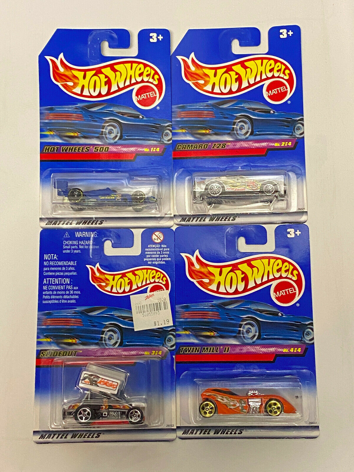 2000 Hot Wheels Mad Maniax Series FULL SET OF 4 International Card VHTF NIP