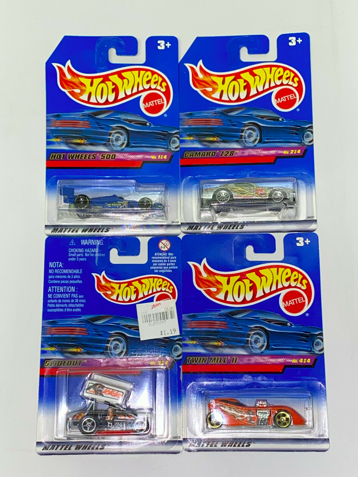 2000 Hot Wheels Mad Maniax Series FULL SET OF 4 International Card VHTF NIP