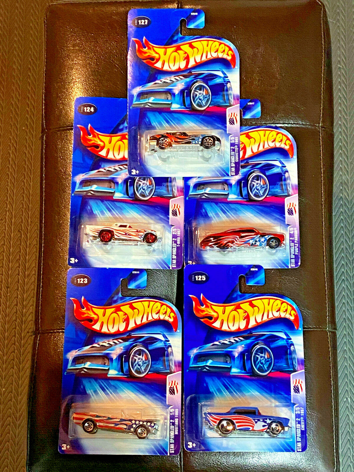 2004 Hot Wheels Star Spangled 2 Full Set of 5 #123,#124,#125,#126,#127 NIP