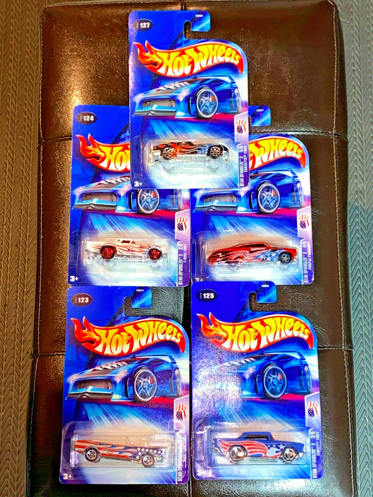 2004 Hot Wheels Star Spangled 2 Full Set of 5 #123,#124,#125,#126,#127 NIP