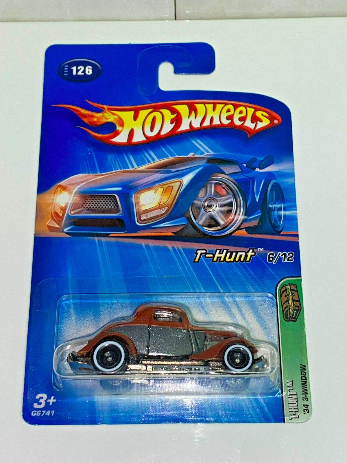 2005 Hot Wheels Treasure Hunt #6/12 '34 3-Window #126 VHTF International Card