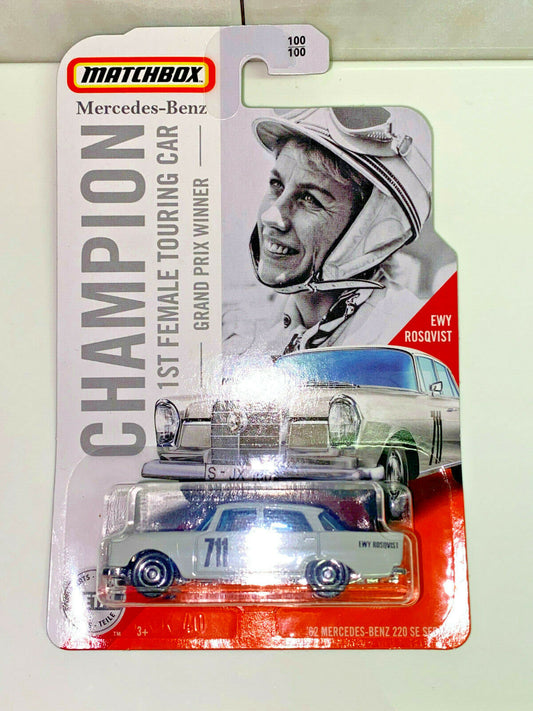 2020 Matchbox 1st Female Touring Car Champion '62 Mercedes-Benz 220 SE Sedan NIP