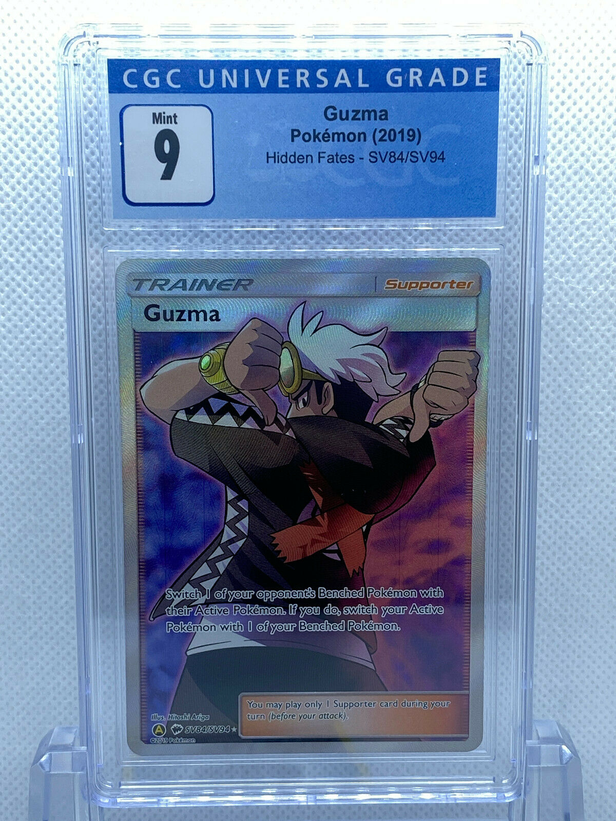 Pokémon Hidden Fates Shiny Vault SV84/SV94 Guzma CGC 9 Mint