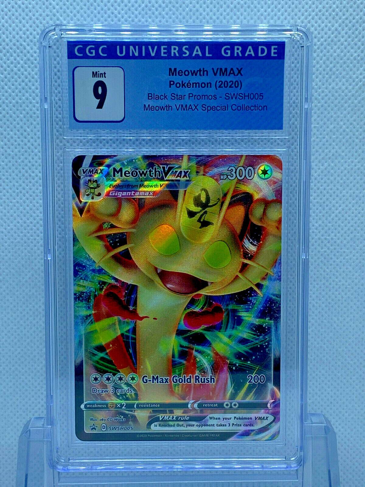 Pokémon Black Star Promos (2019) Meowth VMAX SWSH005 CGC 9