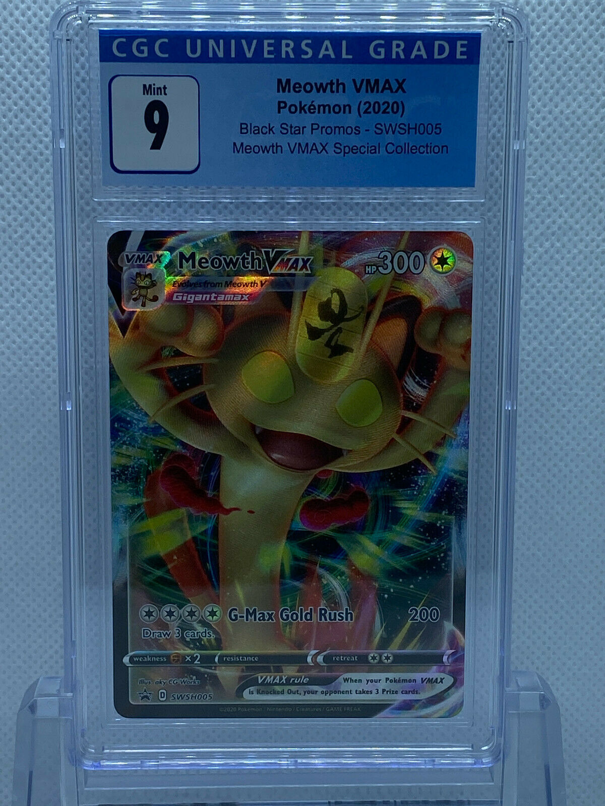 Pokémon Black Star Promos (2019) Meowth VMAX SWSH005 CGC 9