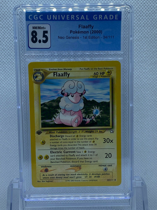 Pokémon (2001) Flaaffy 1st Edition Neo Genesis #34/111 CGC 8.5 NM+