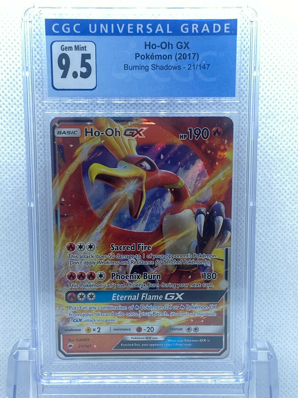 Pokémon Burning Shadows (2017) Ho-Oh GX #21/147 CGC Gem Mint 9.5