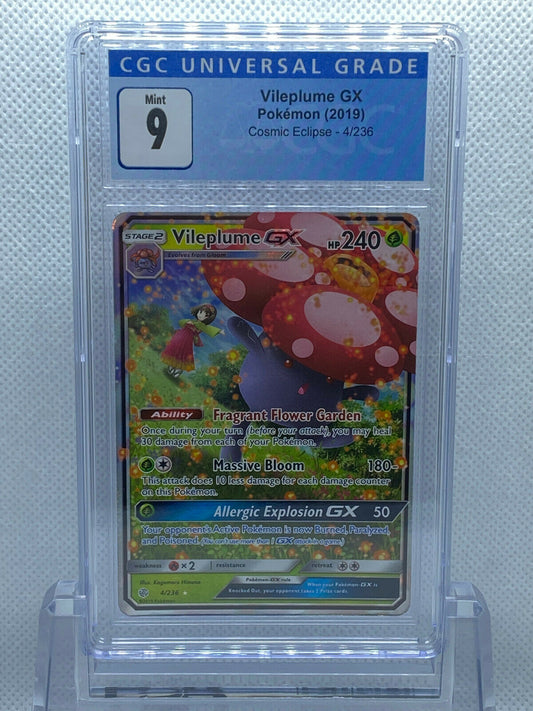 Pokémon Cosmic Eclipse (2019) Vileplume GX #4/236 CGC Mint 9