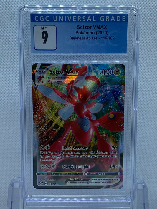 Pokémon Darkness Ablaze (2020) Scizor Vmax 119/189 CGC 9 Mint