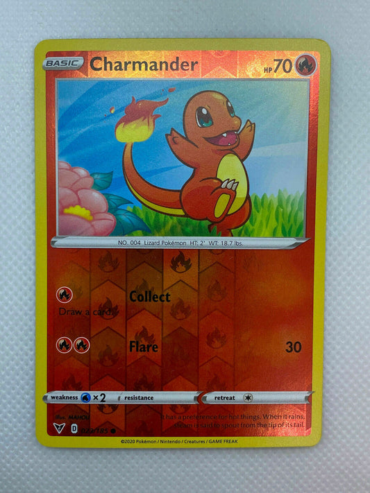 Pokémon Sword & Shield Vivid Voltage Charmander Reverse HOLO Common #023/185 NM